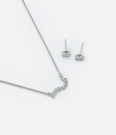 Conjunto de Collar Corto y Caravana con Detalles en Zirconia
