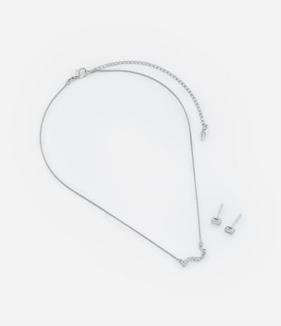 Conjunto de Collar Corto y Caravana con Detalles en Zirconia 2