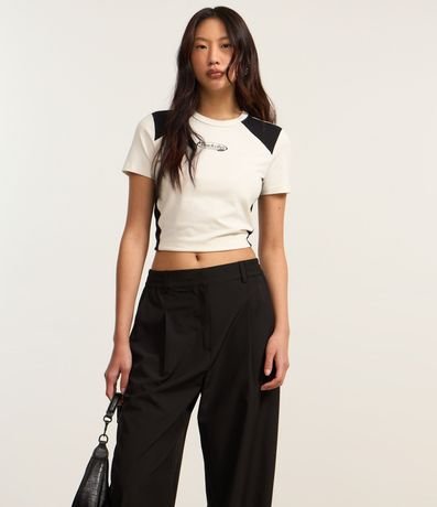 Pantalón Recto Sastrería con Trabillas y Cintura Elástica 2