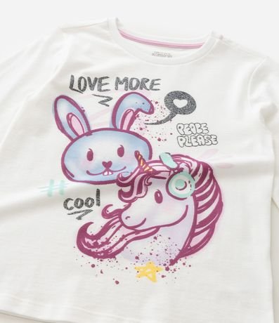 Pijama Infantil con Estampa Conejo y Unicórnio - Talle 5 a 14 años 11