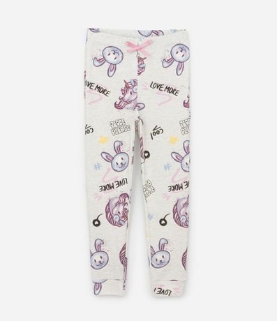 Pijama Infantil con Estampa Conejo y Unicórnio - Talle 5 a 14 años 5