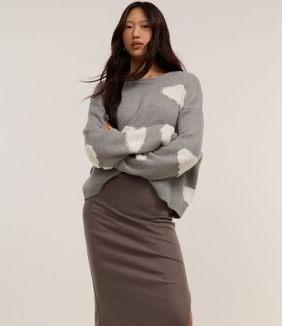 Pollera Midi en Rib con Bajo Picot y Fenda 2