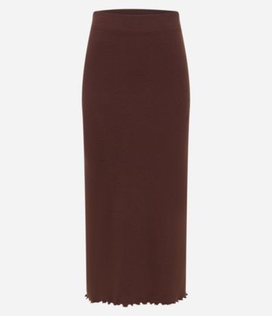 Pollera Midi en Rib con Bajo Picot y Fenda 5