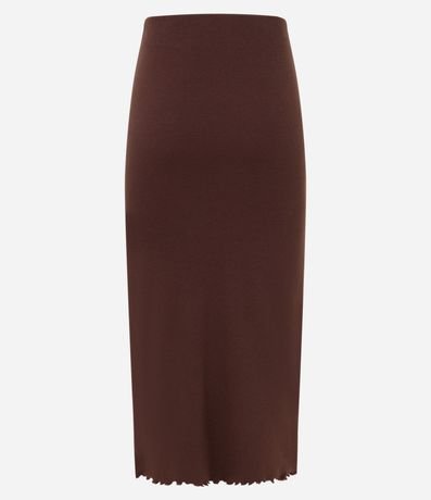 Pollera Midi en Rib con Bajo Picot y Fenda 7