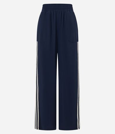 Pantalón Deportiva con Raya Lateral Contrastante y Bolsillos 5