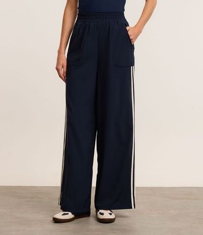 Pantalón Deportiva con Raya Lateral Contrastante y Bolsillos 2