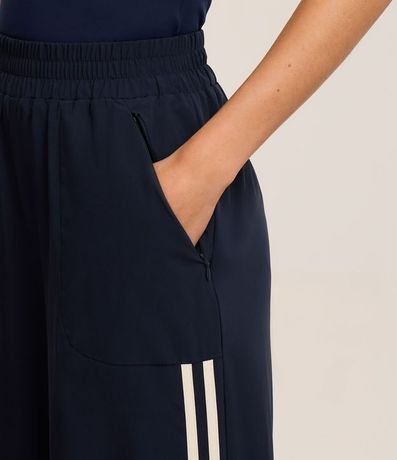 Pantalón Deportiva con Raya Lateral Contrastante y Bolsillos 3