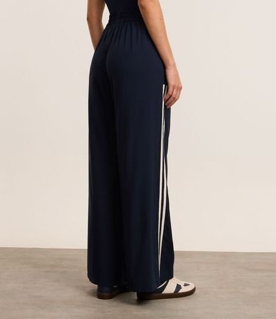 Pantalón Deportiva con Raya Lateral Contrastante y Bolsillos 4