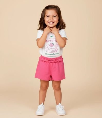 Short Infantil con Volado y Pompones - Talle 1 a 5 años 1