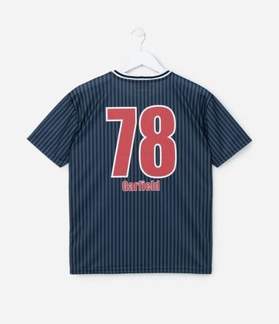 Remera Deportiva Relaxed Infantil con Estampa Garfield - Tam  5 a 14 años 2