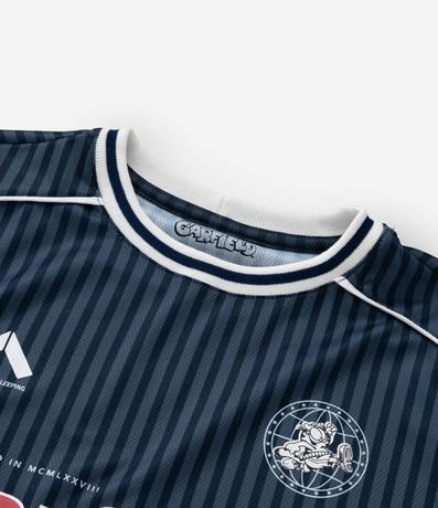 Remera Deportiva Relaxed Infantil con Estampa Garfield - Tam  5 a 14 años 6