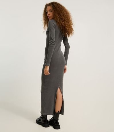 Vestido New Midi con Drapeado Lateral y Fenda en la Parte Baja 4