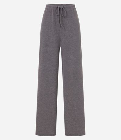 Pantalón Flare Acanalada con Lazo en la Cintura 5