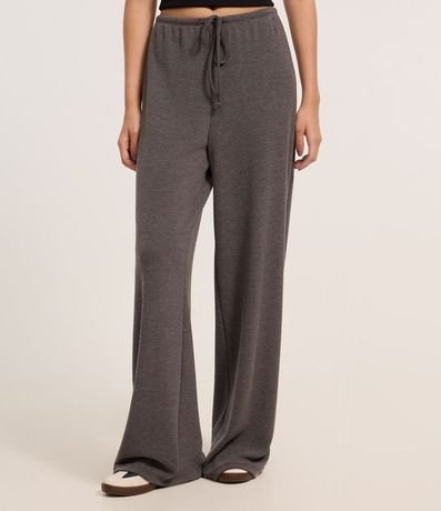 Pantalón Flare Acanalada con Lazo en la Cintura 3