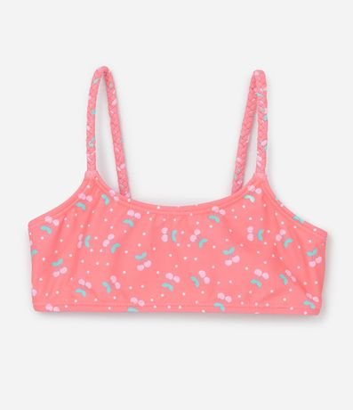 Bikini Infantil en Microfibra con Estampa de Cerezas - Talle 1 a 4 años 3