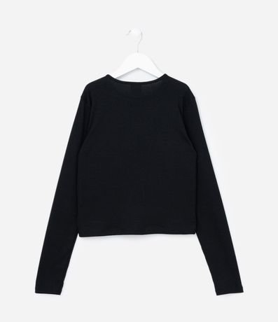 Blusa Infantil en Rib con Abertura y Lacitos - Talle 5 a 14 años 2