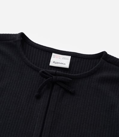 Blusa Infantil en Rib con Abertura y Lacitos - Talle 5 a 14 años 4