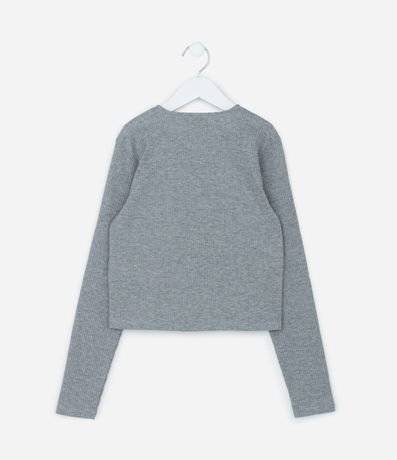 Blusa Infantil en Rib con Abertura y Lacitos - Talle 5 a 14 años 2
