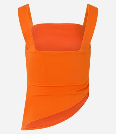Blusa Alargada en Bengalina con Bajo Asimétrica 6