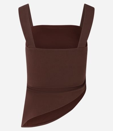 Blusa Alargada en Bengalina con Bajo Asimétrica 6