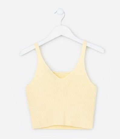 Blusa Cropped Infantil Acanalada en Punto - Talle 5 a 14 años 2