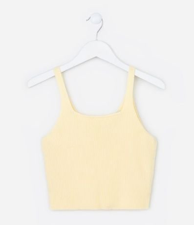 Blusa Cropped Infantil Acanalada en Punto - Talle 5 a 14 años 3