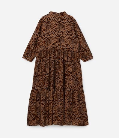 Vestido Midi en Animal Print y Volados Curve & Plus Size 6