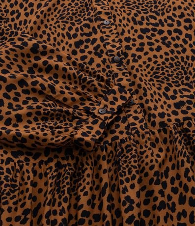 Vestido Midi en Animal Print y Volados Curve & Plus Size 8