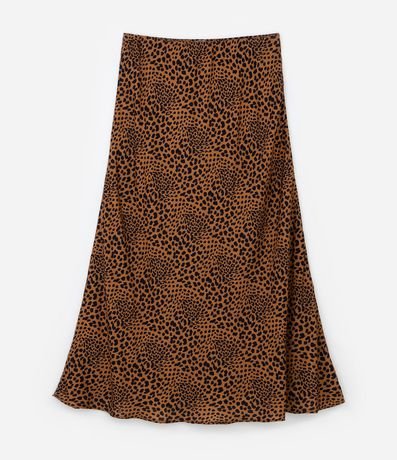 Pollera Larga en Viscosa Animal Print Leopardo Curve & Plus Size 5