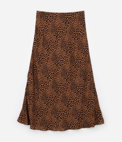 Pollera Larga en Viscosa Animal Print Leopardo Curve & Plus Size 6