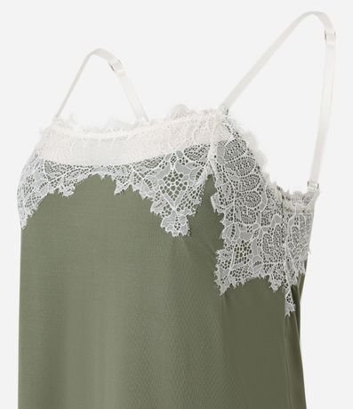 Camisón Larga en Microfibra con Detalles en Encaje 7