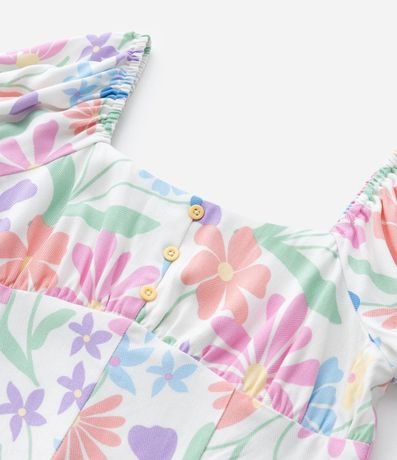 Blusa Infantil con Manga Abullonada y Estampa Floral - Talle 5 a 14 años 6