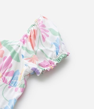 Blusa Infantil con Manga Abullonada y Estampa Floral - Talle 5 a 14 años 8