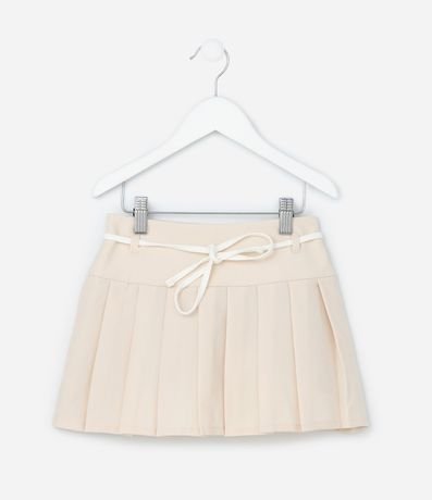 Pollera Infantil en Sastrería con Pliegues y Cintillo - Talle 5 A 14 años 2