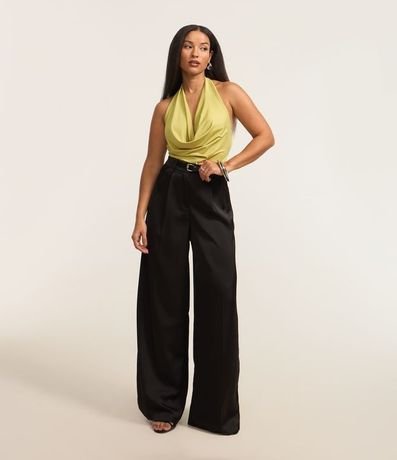 Pantalones de Sastrería con Cinturón y Pliegues Delanteros 1