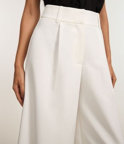 Pantalón Pantalona en Sastrería con Cintura Ancha y Pliegues 4