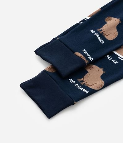 Pijama Infantil en Algodón con Estampa Carpincho - Talle 6 a 14 años 8