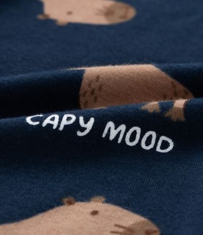 Pijama Infantil en Algodón con Estampa Carpincho - Talle 6 a 14 años 4