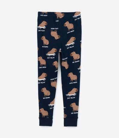 Pijama Infantil en Algodón con Estampa Carpincho - Talle 6 a 14 años 6