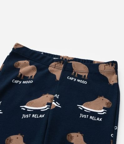 Pijama Infantil en Algodón con Estampa Carpincho - Talle 6 a 14 años 7