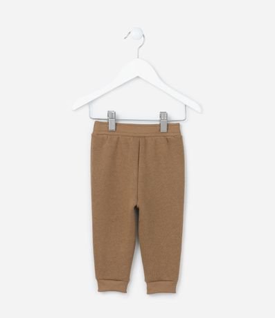 Pantalón Infantil en Algodón con Bordado Osito - Talle 0 a 18 meses 2