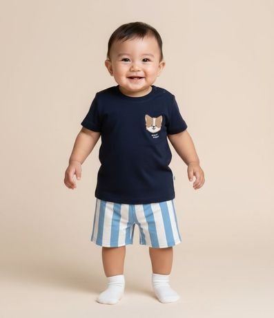 Conjunto Infantil con Estampa Perritos y Rayas - Talle 3 a 18 meses