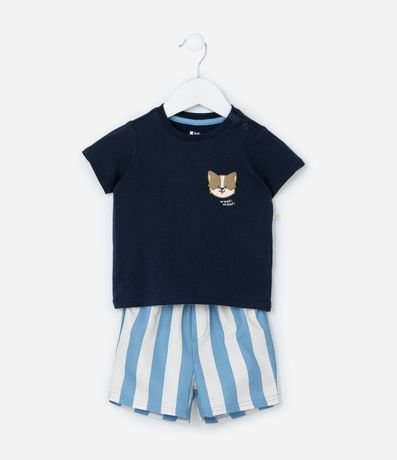 Conjunto Infantil con Estampa Perritos y Rayas - Talle 3 a 18 meses 2