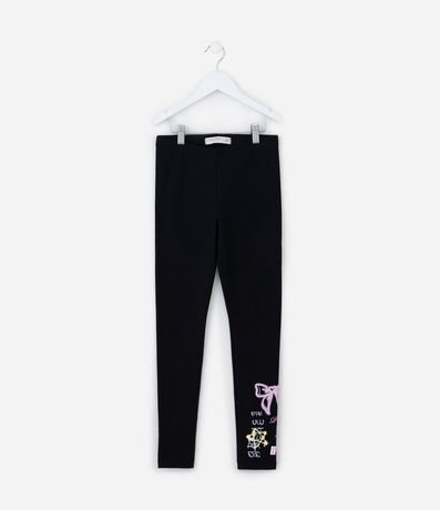 Pantalón Legging Infantil Calentita con Estampa Doodles - Talle 5 a 14 años