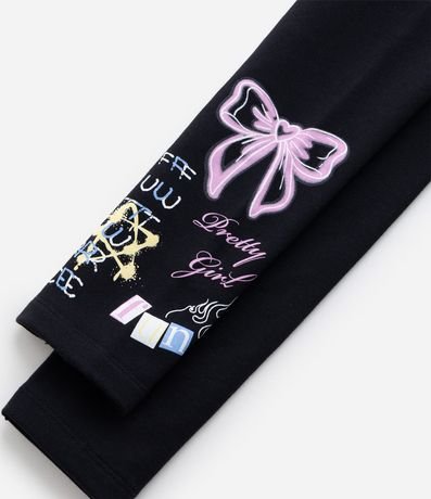 Pantalón Legging Infantil Calentita con Estampa Doodles - Talle 5 a 14 años 6