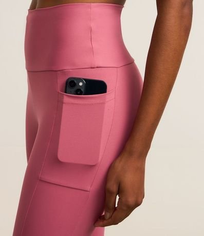 Pantalón Legging Deportiva en Microfibra Pesada con Cintura Alto y Bolsillos Laterales 4