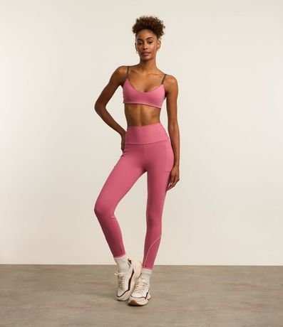 Pantalón Legging Deportiva en Microfibra Pesada con Cintura Alto y Bolsillos Laterales 5