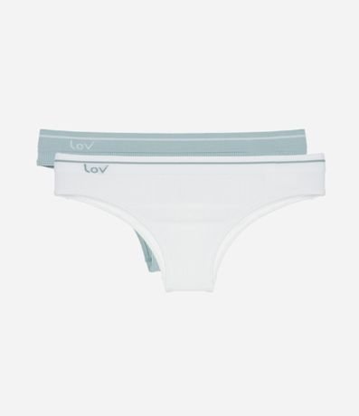 Kit 02 Bombachas Bikini Seamless Texturizadas