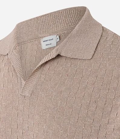 Camisa Regular con Cuello Polo y Textura Trenzada 8