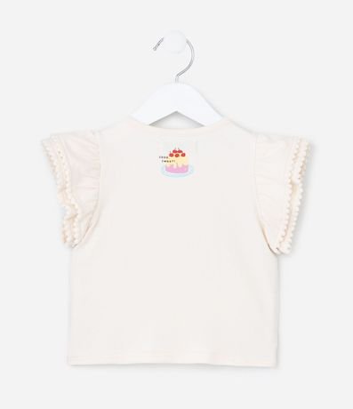 Blusa Infantil con Estampa Interactiva y Pompones - Talle 1 a 6 años 3